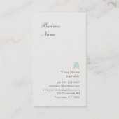 Mit Monogramm Visitenkarte für französische Lehrst (Rückseite)