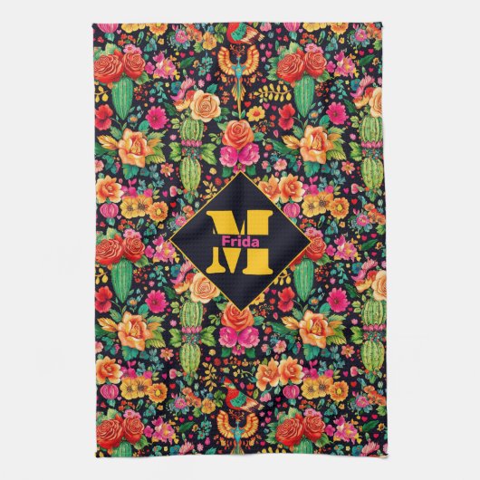 mit Monogramm Viva la Cocina Geschirrtuch (Vertikal)