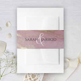 Mit Monogramm Viva Magenta Wedding Einladungsbanderole