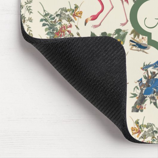 Mit Monogramm Vögel von John James Audubon Mousepad (Ecke)