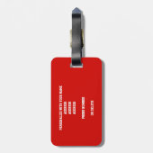 mit Monogramm Volleyball Gepäckanhänger (Rückseite vertikal)