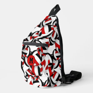 mit Monogramm Volleyball-Mannschaftsfarben Crossbody Bag