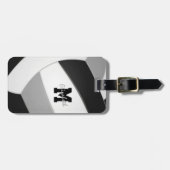mit Monogramm Volleyball-Mannschaftsfarben Gepäckanhänger (Vorderseite horizontal)