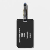 mit Monogramm Volleyball-Mannschaftsfarben Gepäckanhänger (Rückseite vertikal)