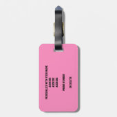 mit Monogramm Volleyball-Tasche Gepäckanhänger (Rückseite vertikal)