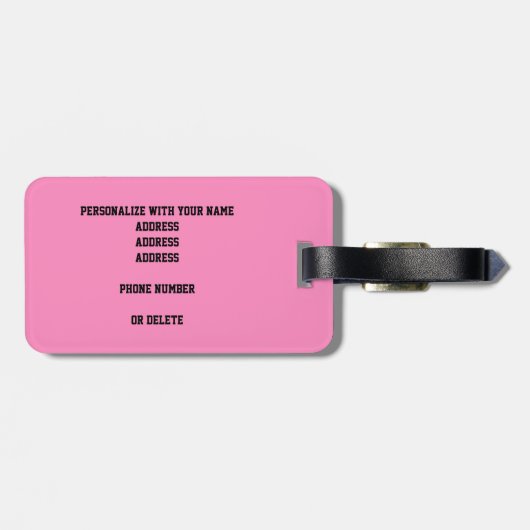 mit Monogramm Volleyball-Tasche Gepäckanhänger (Rückseite horizontal)