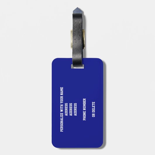 mit Monogramm Volleyballfarben Gepäckanhänger (Rückseite vertikal)