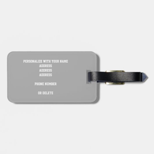 Mit Monogramm Volleyballgepäck Gepäckanhänger (Rückseite horizontal)