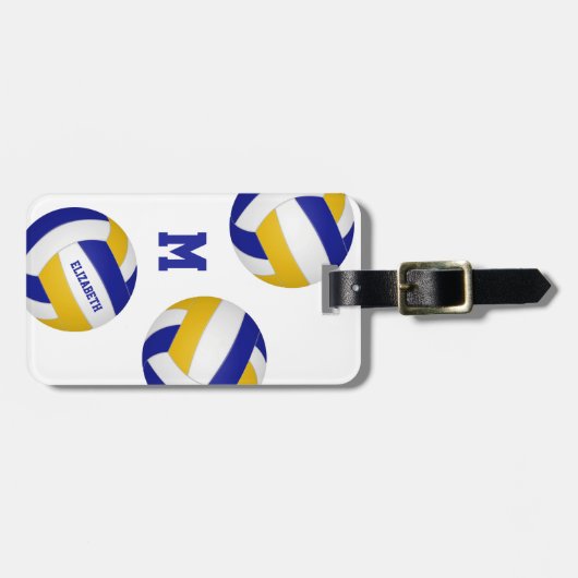 mit Monogramm Volleyballtasche Gepäckanhänger (Vorderseite horizontal)