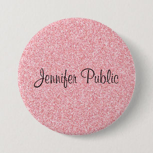 Mit Monogramm Vorlage Elegante Rose Gold Glitzer Button