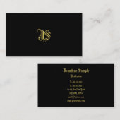 Mit Monogramm Vorlage Eleganter klassischer Stil Visitenkarte (Vorne/Hinten)