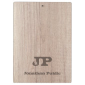 Mit Monogramm Vorlage für den Holzausblick beeintr Klemmbrett (Rückseite)