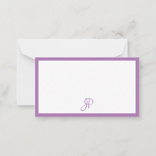 Mit Monogramm Vorlage für die Lavendelfarbe (Rückseite)