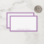 Mit Monogramm Vorlage für die Lavendelfarbe (Vorderseite/Rückseite Beispiel)