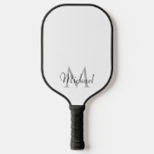 Mit Monogramm Vorlage für doppelseitige Elegance Pickleball Schläger (Vorderseite)