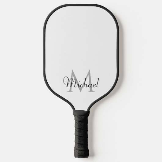 Mit Monogramm Vorlage für doppelseitige Elegance Pickleball Schläger (Vorderseite)