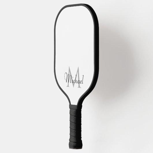 Mit Monogramm Vorlage für doppelseitige Elegance Pickleball Schläger (Links)