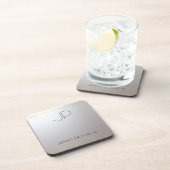 Mit Monogramm Vorlage für Gold Silver Template - A Getränkeuntersetzer (Rechte Seite)