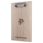 Mit Monogramm Vorlage für Holzaussehen Personalisi Klemmbrett (Links)