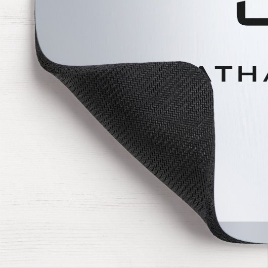 Mit Monogramm Vorlage für metallisches Silver Look Mousepad (Ecke)