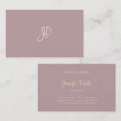 Mit Monogramm Vorlage für moderne Kalligrafie Visitenkarte (Vorne/Hinten)