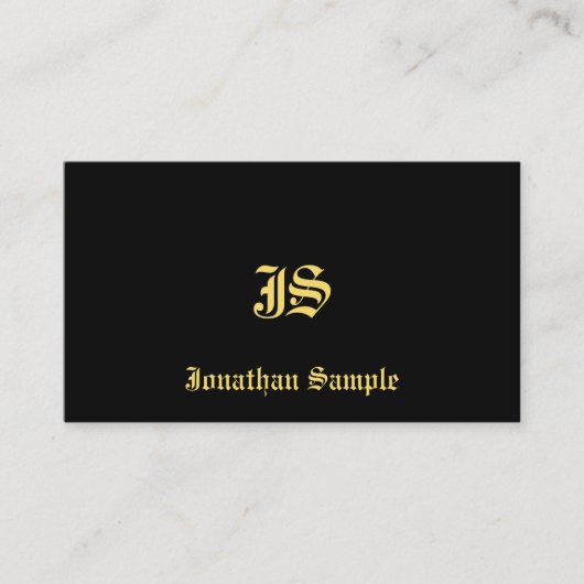 Mit Monogramm Vorlage Klassischer Text im alten St Visitenkarte (Vorderseite)