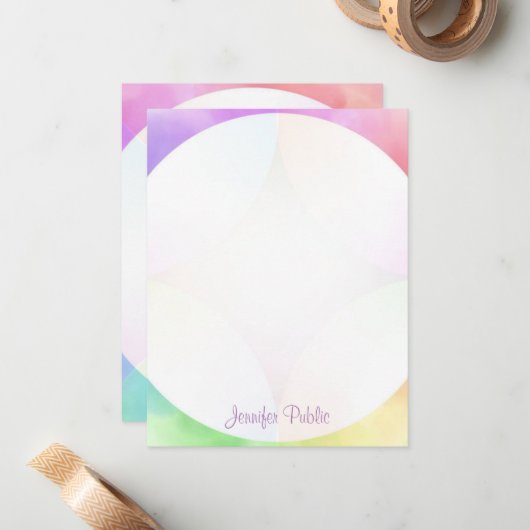 Mit Monogramm Vorlage Moderne Elegante Kalligraphi (Vorderseite/Rückseite Beispiel)