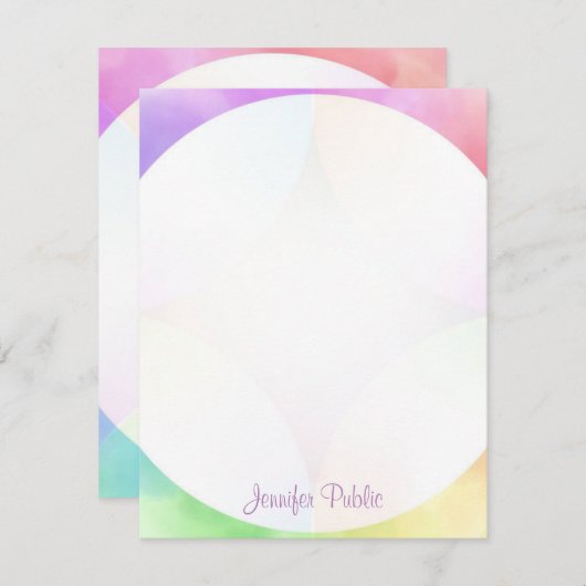 Mit Monogramm Vorlage Moderne Elegante Kalligraphi (Vorne/Hinten)