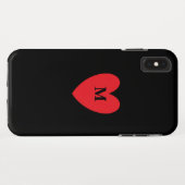 Mit Monogramm Vorname Schwarz Cool Case-Mate iPhone Hülle (Rückseite (Horizontal))