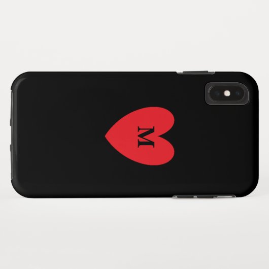 Mit Monogramm Vorname Schwarz Cool Case-Mate iPhone Hülle (Rückseite (Horizontal))