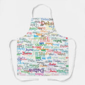 Mit Monogramm Vorname weiß Schürze (Vorderseite)