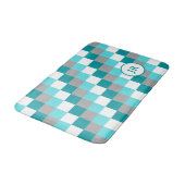 Mit Monogramm Vorstöße zu den Themen Aquamarin und Badematte (Schrägansicht)