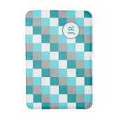 Mit Monogramm Vorstöße zu den Themen Aquamarin und Badematte (Vorderseite Vertikal)