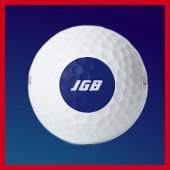 Mit Monogramm wählen Sie Ihren Farbhintergrund aus Golfball