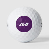 Mit Monogramm wählen Sie Ihren Farbhintergrund aus Golfball (Vorderseite)