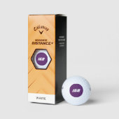 Mit Monogramm wählen Sie Ihren Farbhintergrund aus Golfball (Verpackungen)