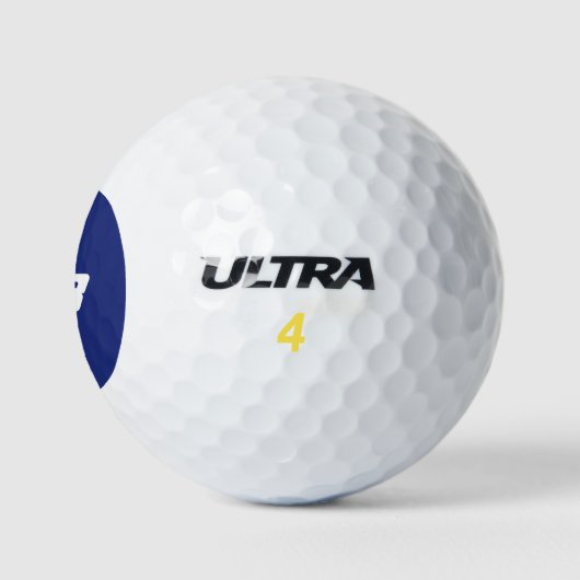 Mit Monogramm wählen Sie Ihren Farbhintergrund aus Golfball (Logo)