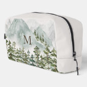Mit Monogramm Wald und Gebirgslandschaft Wasserfar Waschbeutel (Rechte Ecke)