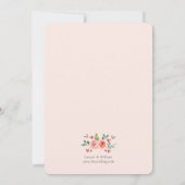 Mit Monogramm Wappen mit Blume Einladung Hochzeit (Rückseite)