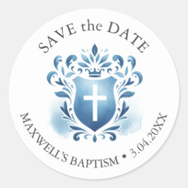 Mit Monogramm Wappen Runder Aufkleber