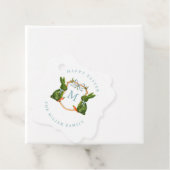 Mit Monogramm Wappen Topiary Bunny Oster Geschenkanhänger (Beispiel)