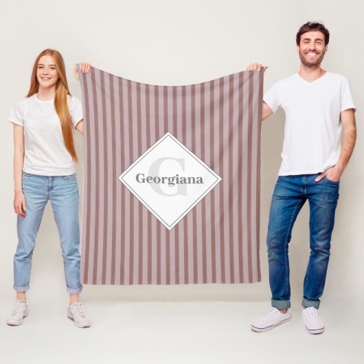 Mit Monogramm, warme Neutronen, braune und beige S Fleecedecke (Beispiel)