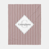 Mit Monogramm, warme Neutronen, braune und beige S Fleecedecke (Vorderseite)