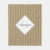 Mit Monogramm, warme Neutronen, braune und grüne S Fleecedecke (Vorderseite)