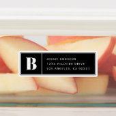 Mit Monogramm wasserdichte Etiketten | Anschrift o (Befestigt)