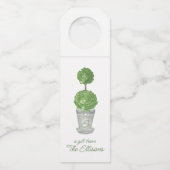 Mit Monogramm Wasserfarbe Flaschenanhänger (Vorderseite)