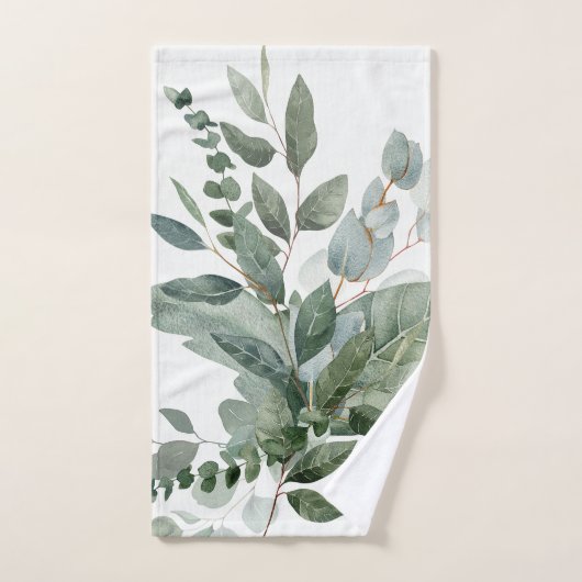 Mit Monogramm Wasserfarbe Rustikale Gewächshäuser Badhandtuch Set (Handtuch)