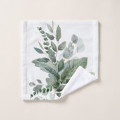 Mit Monogramm Wasserfarbe Rustikale Gewächshäuser Badhandtuch Set (Waschlappen)