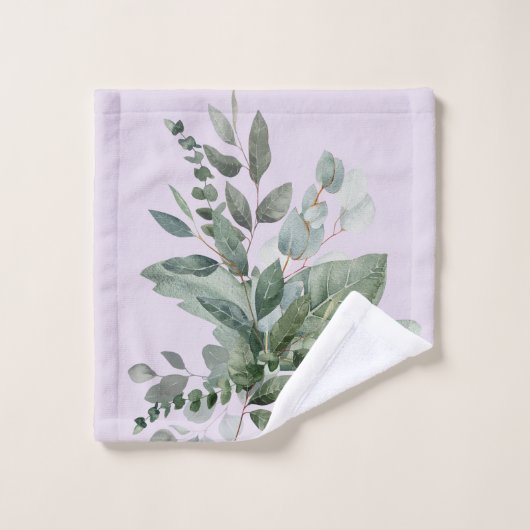 Mit Monogramm Wasserfarbe Rustikale Gewächshäuser Badhandtuch Set (Waschlappen)