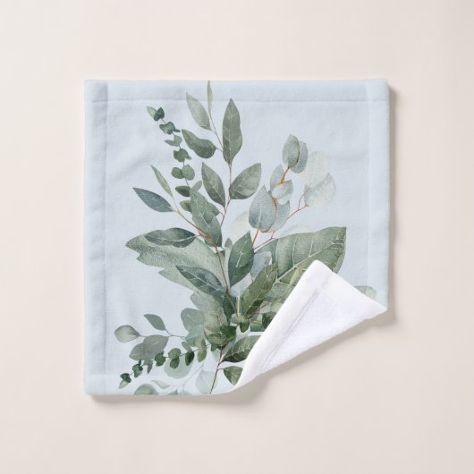 Mit Monogramm Wasserfarbe Rustikale Gewächshäuser Badhandtuch Set (Waschlappen)